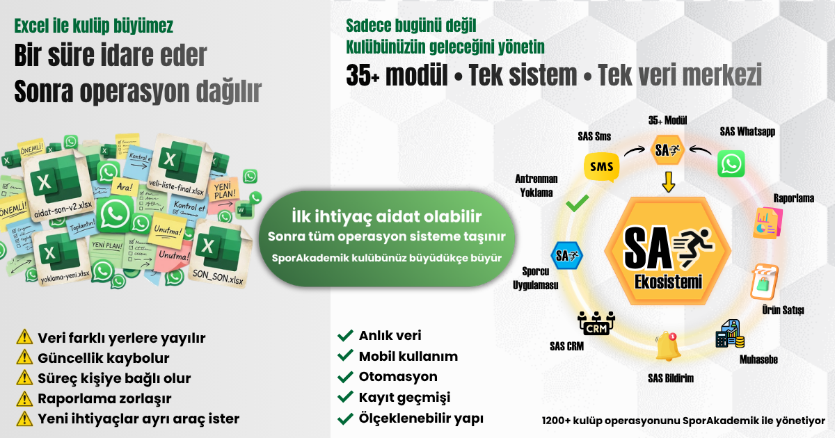 Excel ile Spor Kulübü Yönetmek Neden İşe Yaramıyor?